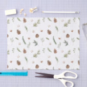 Einfache Baumwolle Winter Greenery Wasserfarbe Wei Seidenpapier (Handwerk)