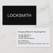 Einfache Bauschlosser-Visitenkarten Visitenkarte (Vorne/Hinten)