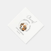 Einfache Beagle Dog Wedding Cocktail Napkins Serviette (Ecke)