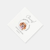 Einfache Beagle Dog Wedding Cocktail Napkins Serviette (Ecke)