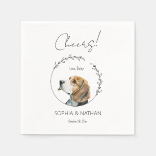 Einfache Beagle Dog Wedding Cocktail Napkins Serviette
