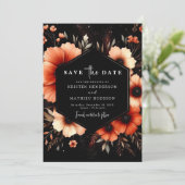 Einfache bearbeitbare Terracotta Wedding Save The Date (Stehend Vorderseite)