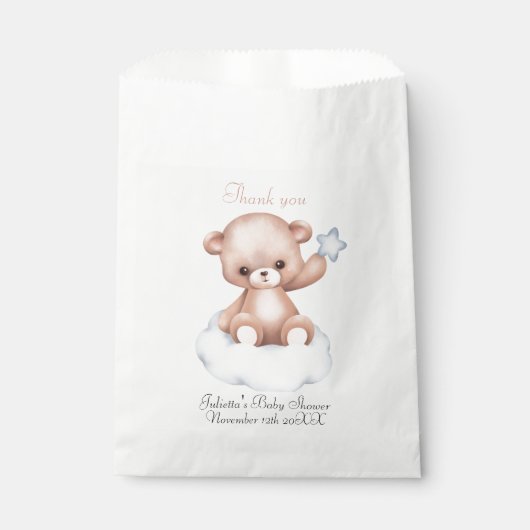Einfache Bearly Baby Dusche Fevor Bag Geschenktütchen (Vorderseite)