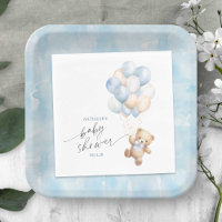 Einfache Bearly Wartezeit Teddy Bear Blue Balloons