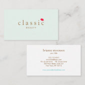 Einfache Beauty Light Aqua Visitenkarte (Vorne/Hinten)