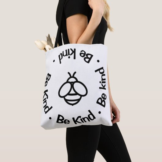Einfache Bee Kind - niedliches Honigbienendesign Tasche (Von Nahem)
