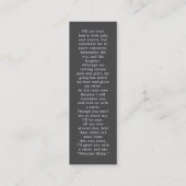 Einfache Beerdigung 3 Foto Beileid Grau Gebetskart Mini Visitenkarte (Rückseite)