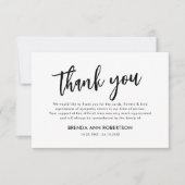 Einfache Beerdigung Danke Beileid (Vorderseite)