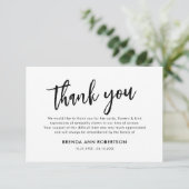 Einfache Beerdigung Danke Beileid (Stehend Vorderseite)