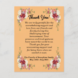 Einfache Beerdigung Dankeschön für Ihre Botschaft  Postkarte