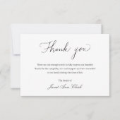 Einfache Beerdigung Dankeschön Note Card Dankeskarte (Vorderseite)