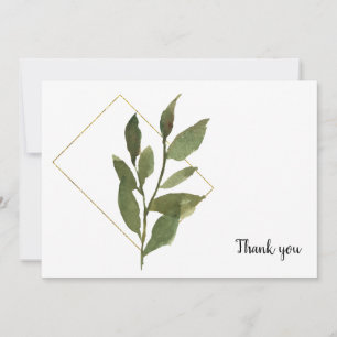 Einfache Beerdigung Dankeschön Weiß Foliage Dankeskarte