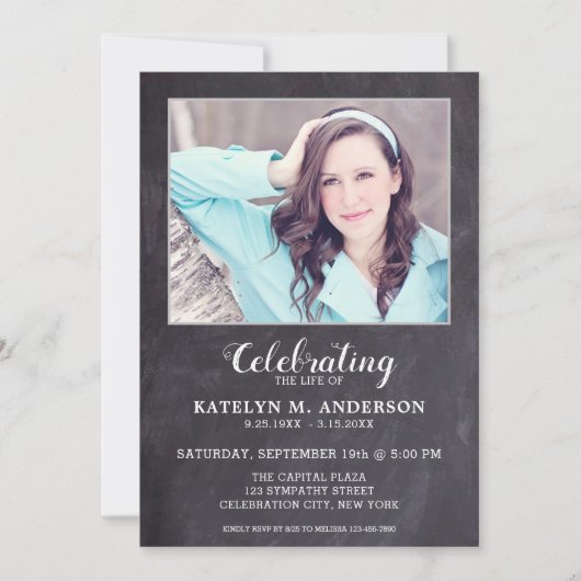 Einfache Beerdigung des Fotos zum Gedenken an das  Einladung (Vorderseite)