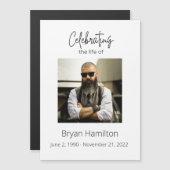 Einfache Beerdigung des Lebens Magneteinladung (Vorne/Hinten)