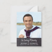 Einfache Beerdigung des rustikalen Fotos Vielen Da Mitteilungskarte (Vorderseite)