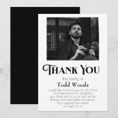 Einfache Beerdigung Foto Beileid Danke Karte (Vorne/Hinten)