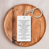 Einfache Beerdigung Foto Beileid Gedenkgebet Schlüsselanhänger