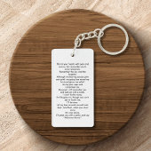 Einfache Beerdigung Foto Beileid Gedenkgebet Schlüsselanhänger