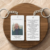 Einfache Beerdigung Foto Beileid Gedenkgebet Schlüsselanhänger