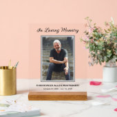 Einfache Beerdigung Foto Beileid Memorial Acrylschild (Hochzeit)