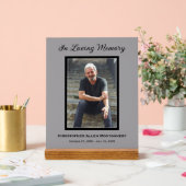 Einfache Beerdigung Foto Beileid Memorial Acrylschild (Hochzeit)