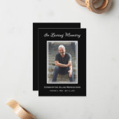 Einfache Beerdigung Foto Beileid Memorial Mitteilungskarte (Vorderseite/Rückseite Beispiel)