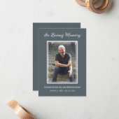 Einfache Beerdigung Foto Beileid Memorial Mitteilungskarte (Vorderseite/Rückseite Beispiel)