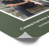 Einfache Beerdigung Foto Beileid Memorial Poster (Ecke)