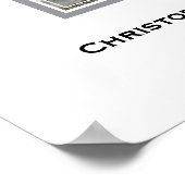 Einfache Beerdigung Foto Beileid Memorial Poster (Ecke)