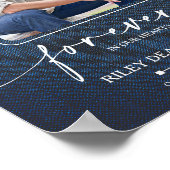 Einfache Beerdigung Foto Beileid Memorial Poster (Ecke)