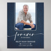 Einfache Beerdigung Foto Beileid Memorial Poster (Vorne)