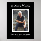 Einfache Beerdigung Foto Beileid Memorial Poster (Vorne)