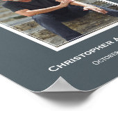 Einfache Beerdigung Foto Beileid Memorial Poster (Ecke)