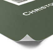 Einfache Beerdigung Foto Beileid Memorial Poster (Ecke)