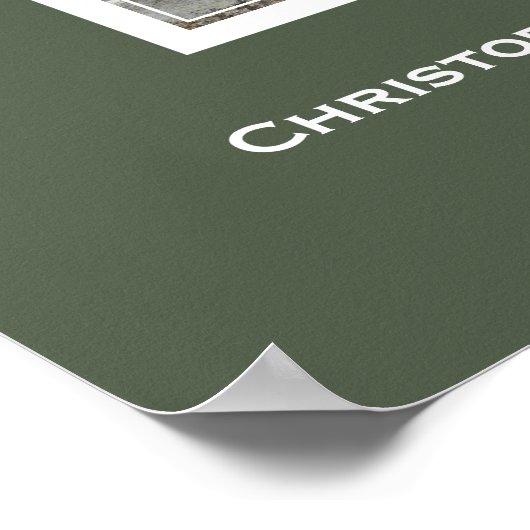 Einfache Beerdigung Foto Beileid Memorial Poster (Ecke)