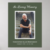 Einfache Beerdigung Foto Beileid Memorial Poster (Vorne)