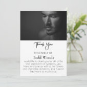 Einfache Beerdigung Foto Danke Karte, Beileid Einladung (Stehend Vorderseite)