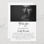 Einfache Beerdigung Foto Danke Karte, Beileid Einladung (Vorne/Hinten)