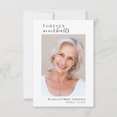 Einfache Beerdigung Foto Dankeschön Karte | BEILEI (Vorderseite)