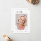 Einfache Beerdigung Foto Dankeschön Karte | BEILEI (Vorderseite/Rückseite Beispiel)