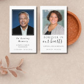 Einfache Beerdigung Foto Gedenkstätte 2 in 1 Gebet Visitenkarte