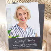 Einfache Beerdigung Foto Modernes Gedächtnis Beile Dankeskarte