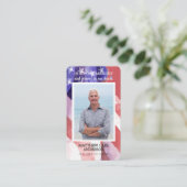 Einfache Beerdigung-Gedenkkarte Foto US-Flaggenkar Visitenkarte (Stehend Vorderseite)