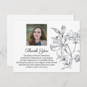 Einfache Beerdigung mit Blumenbeerdigung Dankeschö Dankeskarte (Vorne/Hinten)