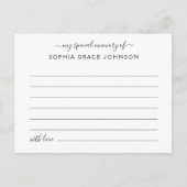 Einfache Beerdigung mit einem Gedächtnis teilen Postkarte (Vorderseite)