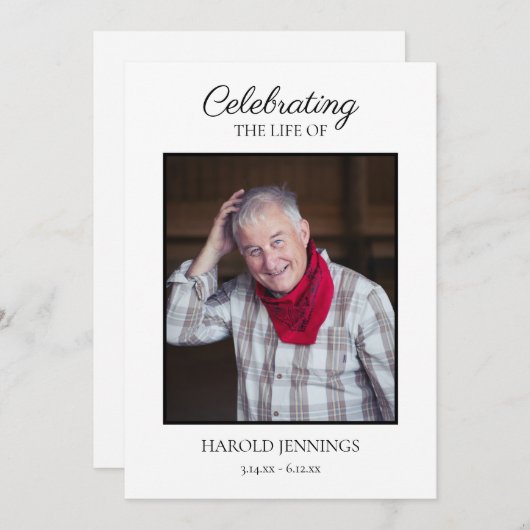 Einfache Beerdigung Programm - Obituäre Dienstordn (Vorne/Hinten)