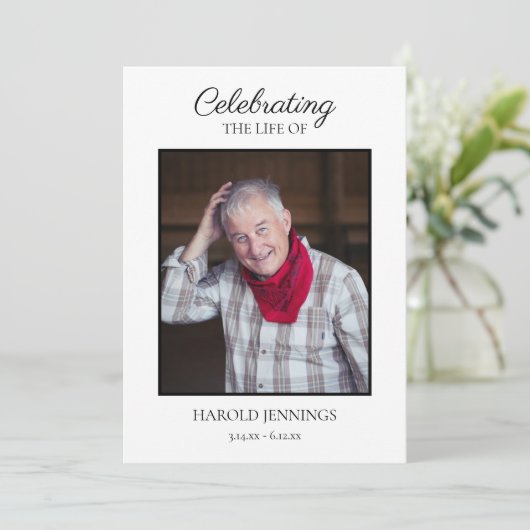 Einfache Beerdigung Programm - Obituäre Dienstordn (Stehend Vorderseite)