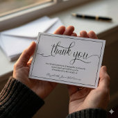 Einfache Beerdigung schwarzer Grenze | Räumung Dankeskarte