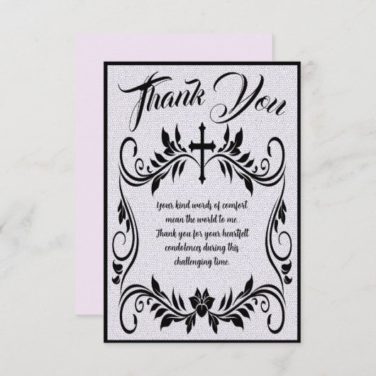 Einfache Beerdigung vielen Dank für Ihre Botschaft Dankeskarte (Vorne/Hinten)