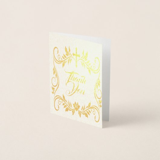 Einfache Beerdigung vielen Dank für Ihre Botschaft Folienkarte (Vorderseite)